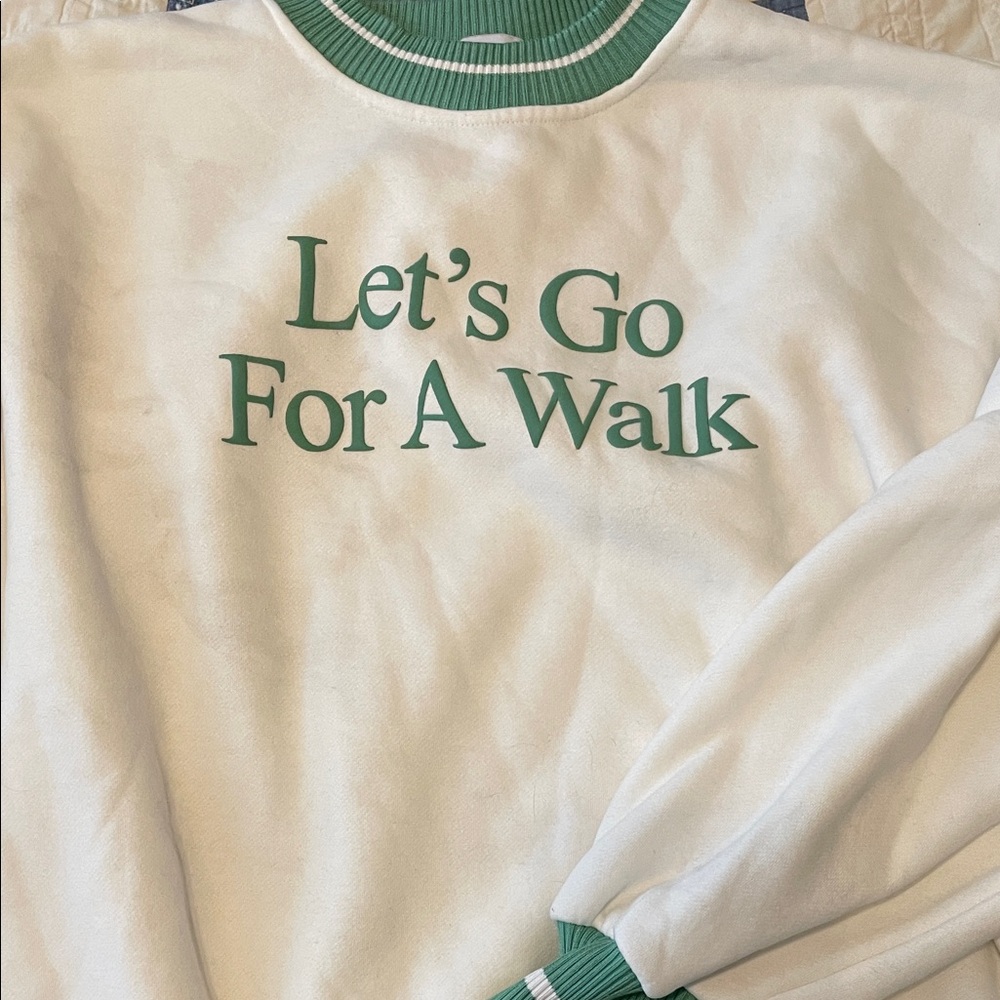 Yellow the Label 'Let's Go For A Walk' Crew